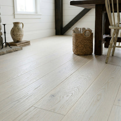 Ivory Oak - 14mm Wide UV Lacquered Engineered Real Wood Flooring