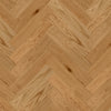 Natural Oak - Herringbone 18mm Brushed and Oiled Solid Real Wood Flooring