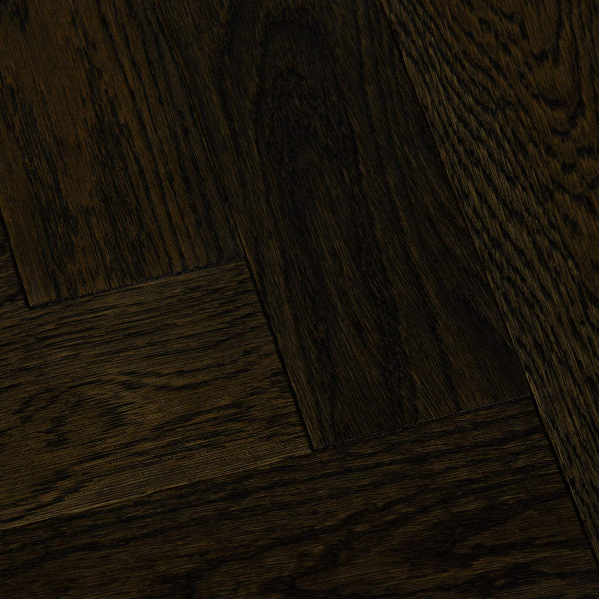 Dark Oak - Herringbone 18mm UV Lacquered Solid Real Wood Flooring