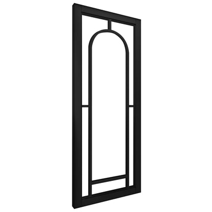 Jet Black Internal Fully Finished 6 Light Arch Industrial Studio Door