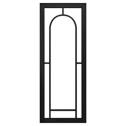 Jet Black Internal Fully Finished 6 Light Arch Industrial Studio Door