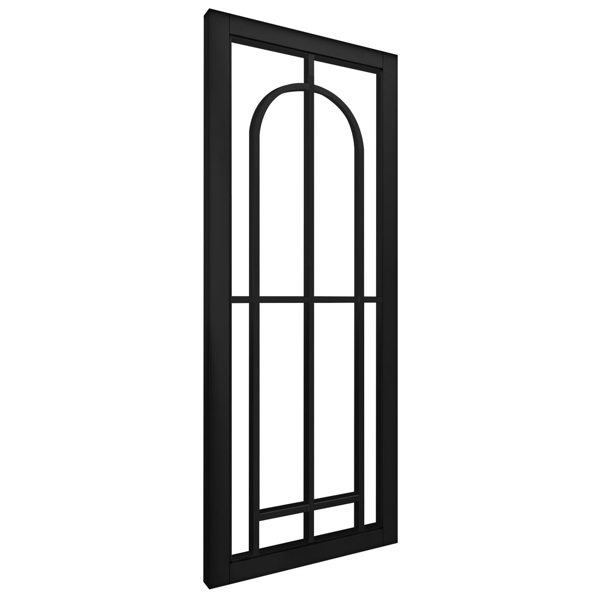 Jet Black Internal Fully Finished 10 Light Arch Industrial Studio Door