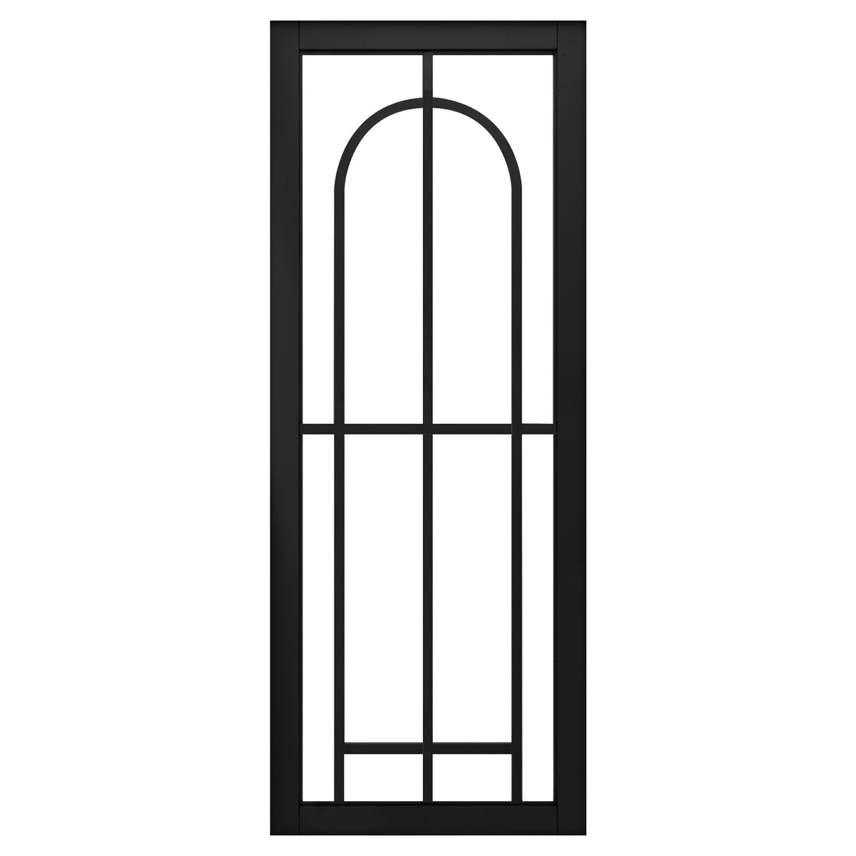 Jet Black Internal Fully Finished 10 Light Arch Industrial Studio Door