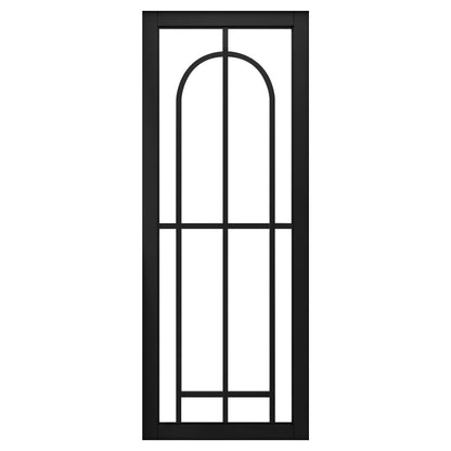 Jet Black Internal Fully Finished 10 Light Arch Industrial Studio Door