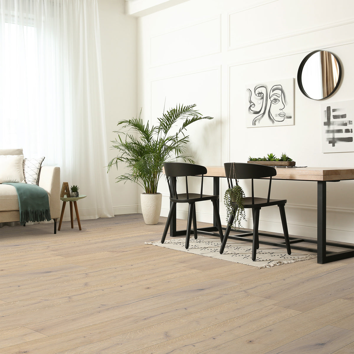 Julia Oak - 14mm Light Brushed 5G Click Engineered Real Wood Flooring