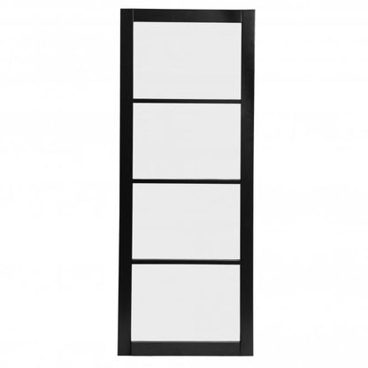 Jet Black Fully Finished Industrial Studio 4 Light Frosted Glass Made-to-Measure Internal Door