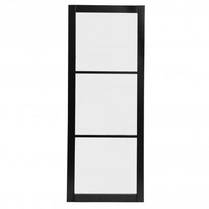 Jet Black Fully Finished Industrial Studio 3 Light Frosted Glass Made-to-Measure Internal Door