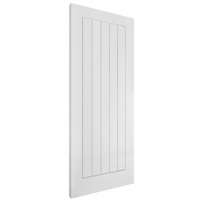 White Internal Lifestyle Moulded Smooth Cottage 5 Panel Door