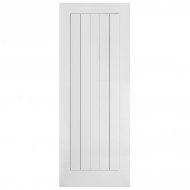 White Internal Lifestyle Moulded Smooth Cottage 5 Panel Door