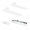 Studio Industrial Slim Square Rose Lever Door Handle Set - Matt White