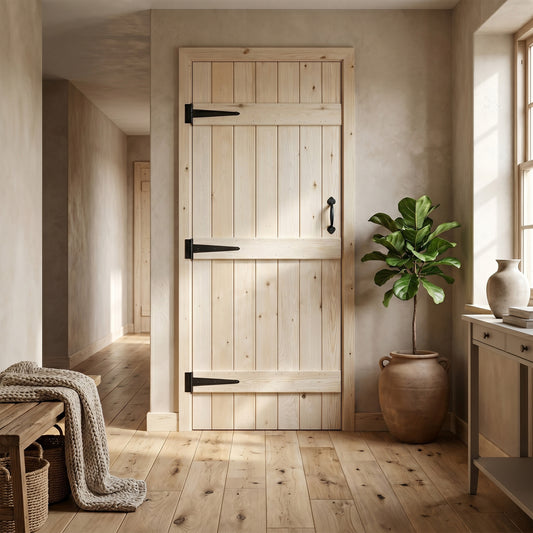 Internal Scandinavian Pine Unfinished Grange V Groove 3 Ledge Solid Door (DIES)