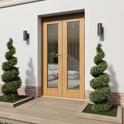 Fully Finished Oak External French Patio Door Set
