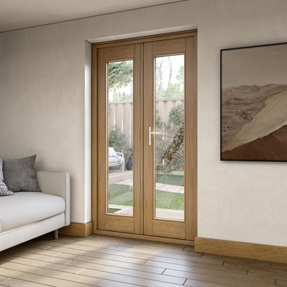 Fully Finished Oak External French Patio Door Set