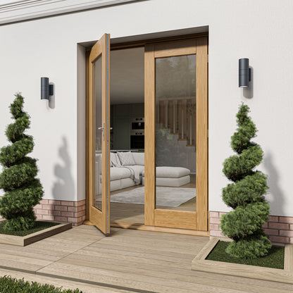 Fully Finished Oak External French Patio Door Set