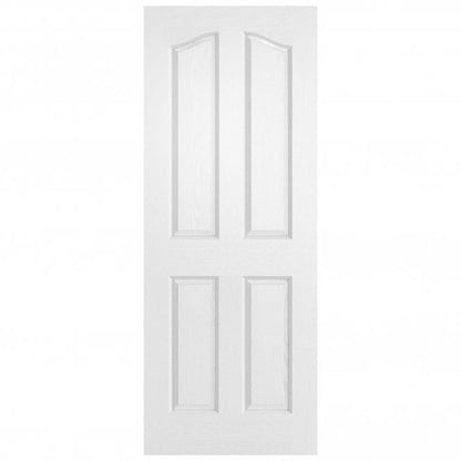 White Primed Textured Lifestyle 4 Panel Arch Top Internal Door