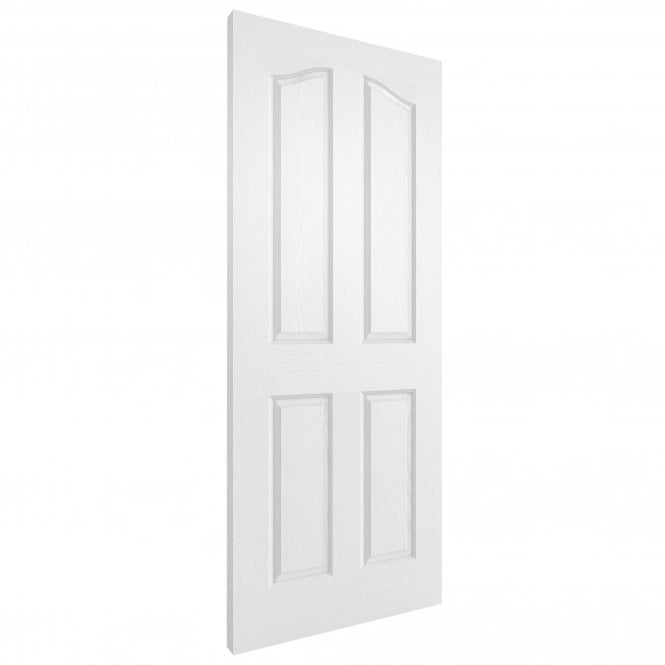 White Primed Textured Lifestyle 4 Panel Arch Top Internal Door