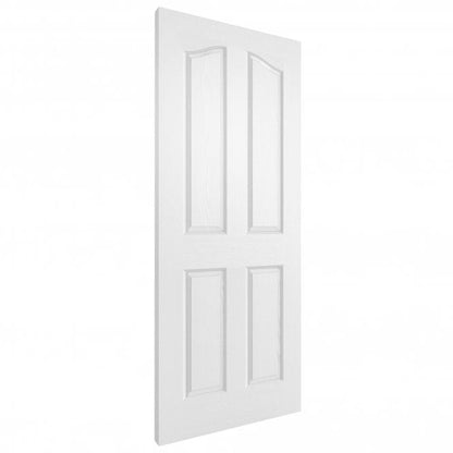 White Primed Textured Lifestyle 4 Panel Arch Top Internal Door