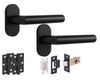 Studio Industrial Mitred Lever & 35mm Mini-Latch Handle Set - Black Matt