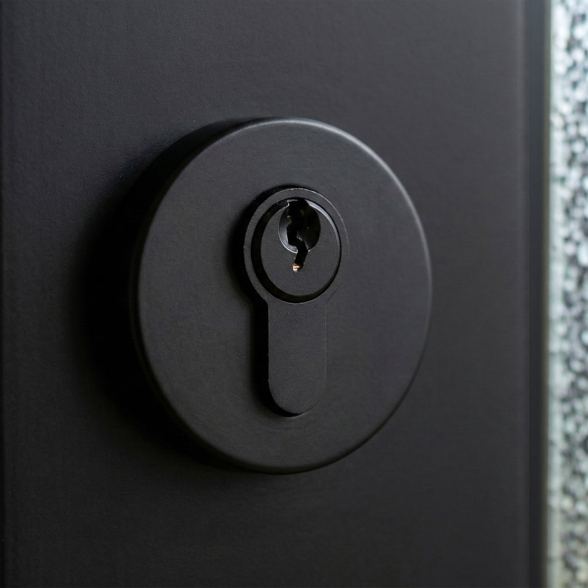 50mm 3 key 5 pin Euro key cylinder - Black