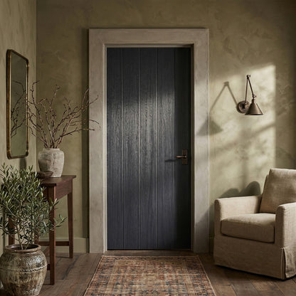 Black Internal Fully Finished Cottage Laminate Door