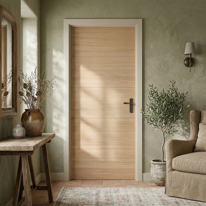 Oak Internal Fully Finished Linear Laminate Door