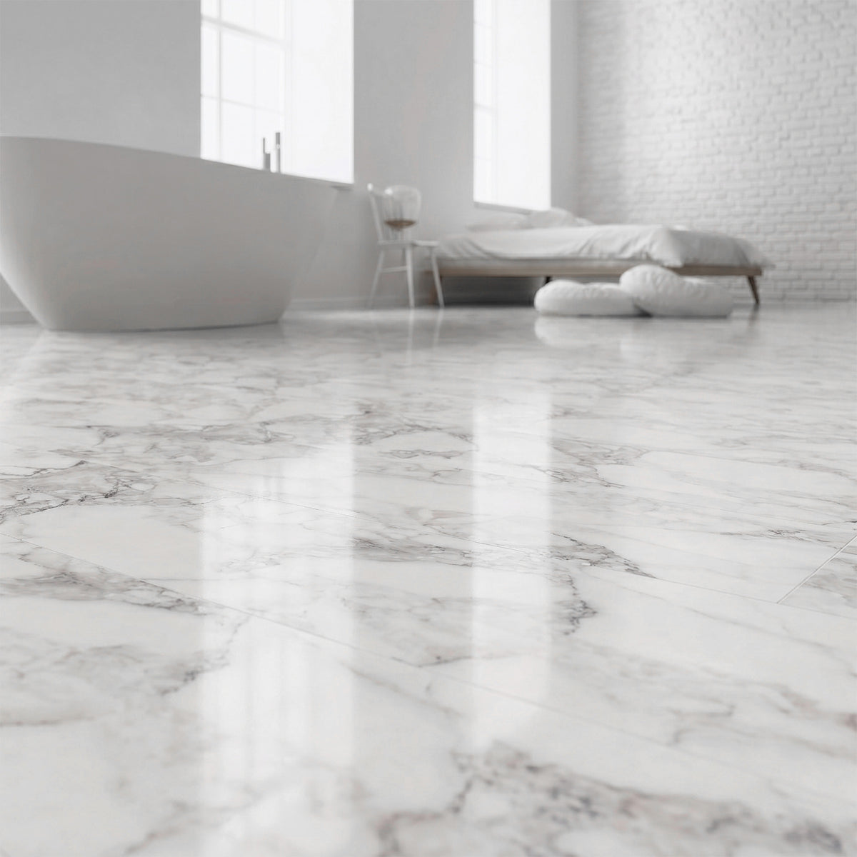 Arabescato - Aqua Pro 8.5mm High Gloss Wide Laminate Flooring