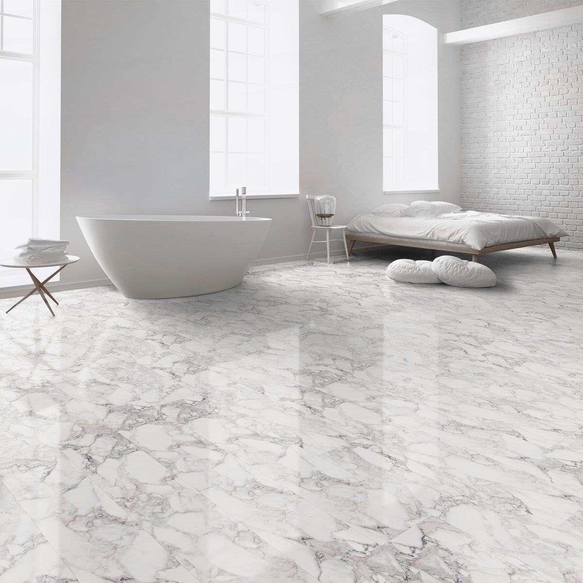 Arabescato - Aqua Pro 8.5mm High Gloss Wide Laminate Flooring