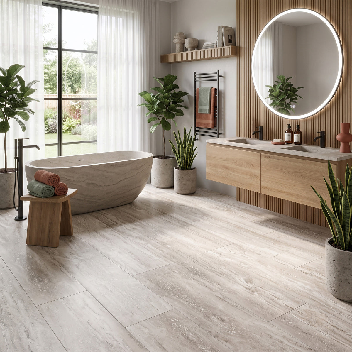 Travertin Macari - Aqua Pro 8.5mm Low Gloss Wide Laminate Flooring