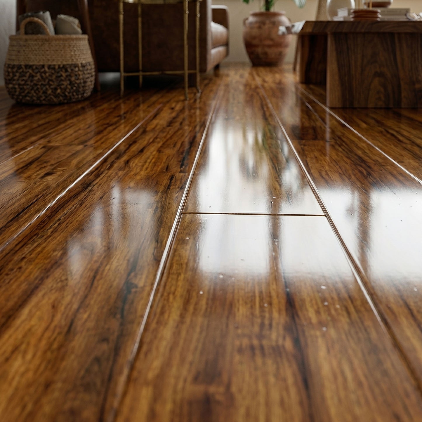 Hickory Bravo - Aqua Pro 8mm High Gloss Laminate Flooring