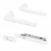 Studio Industrial Slim Round Rose Lever Door Handle Set - Matt White
