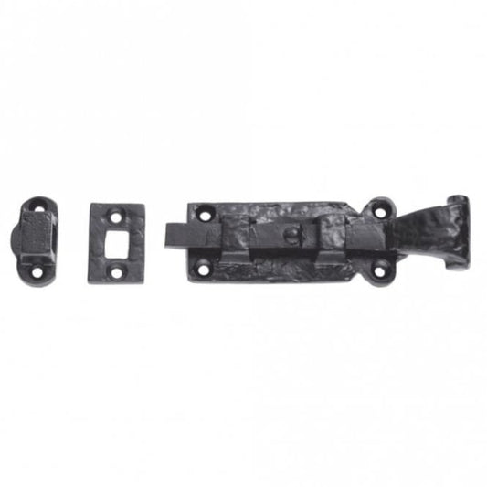 Black Antique Ornate Straight Door Bolt