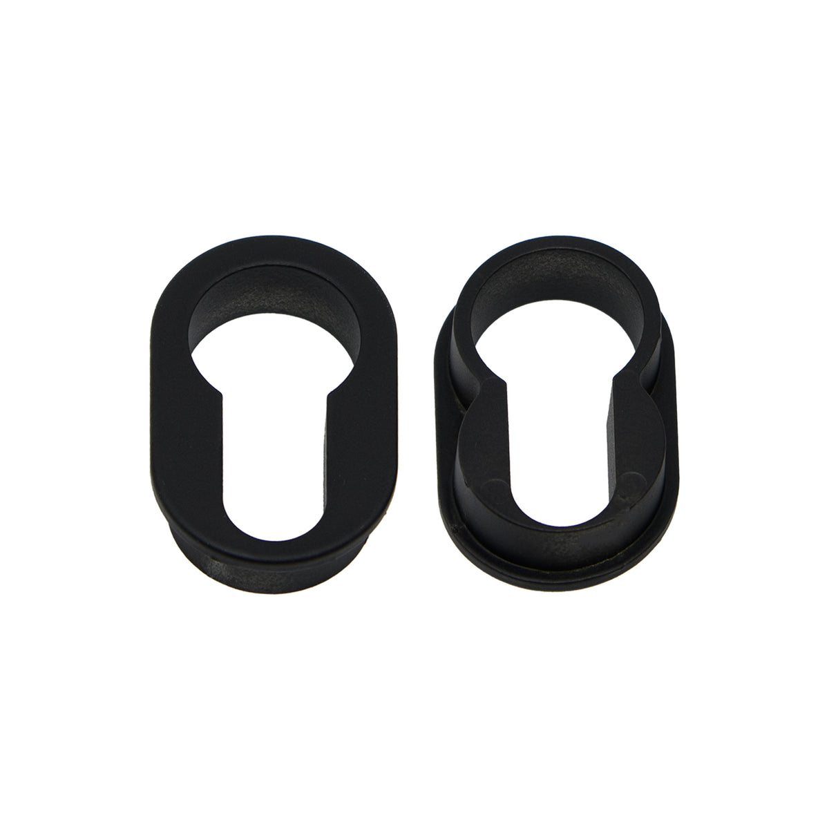 Studio Industrial Euro Lock Oval Escutcheon - Matt Black