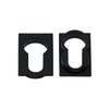 Studio Industrial Euro Lock Square Escutcheon - Matt Black