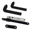 Studio Industrial Slim Round Rose Euro Lock Door Handle Set - Matt Black