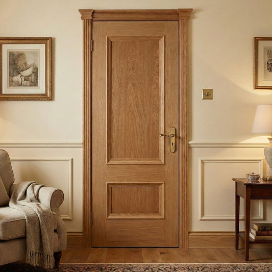 Oak Fully Finished Mayfair 2 Panel FD30 Internal Fire Door