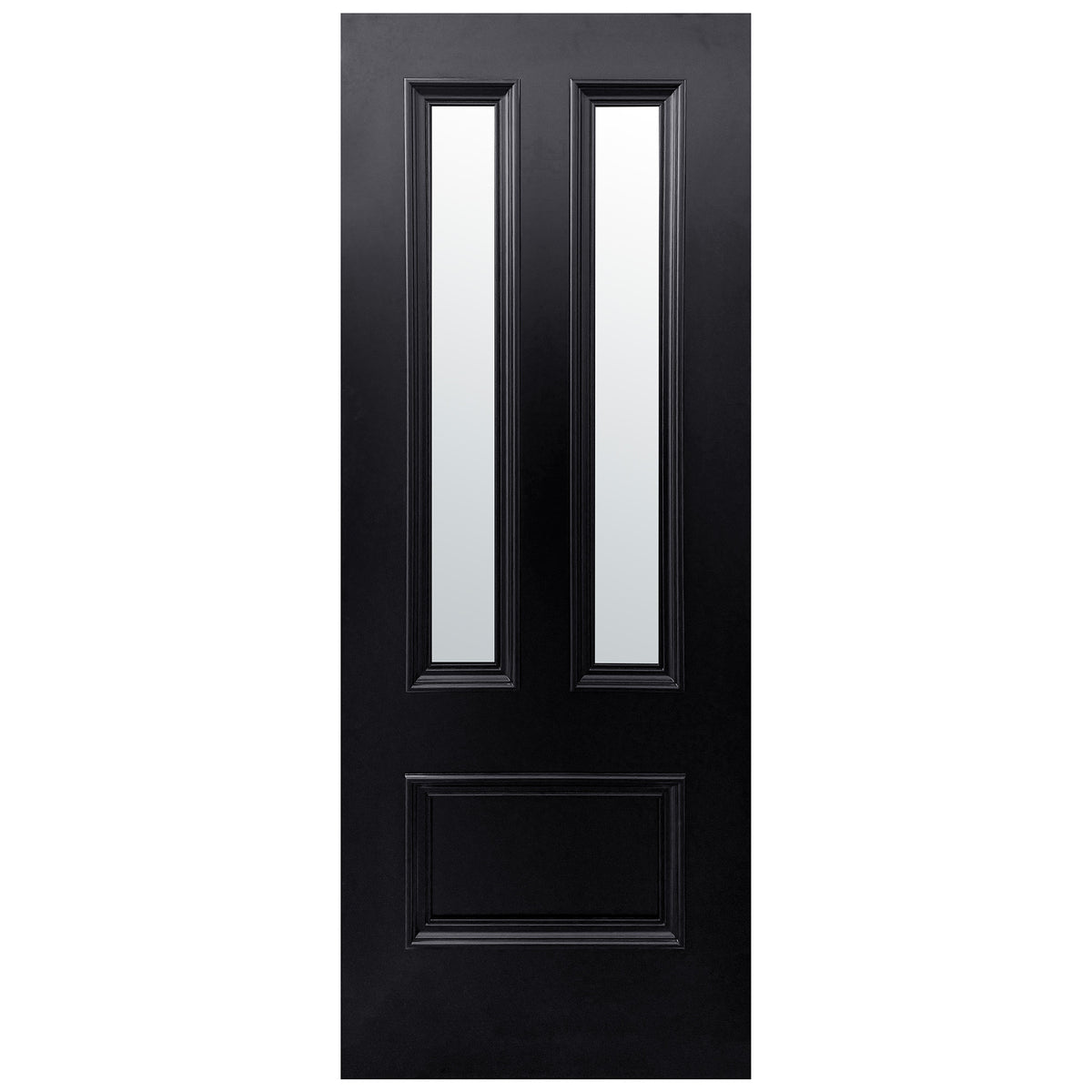 Jet Black Internal Fully Finished Clear Glass Belgravia 3 Panel Door