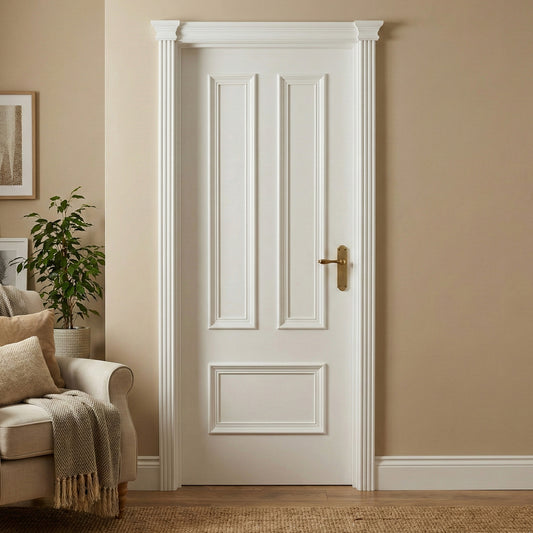 White Fully Finished Belgravia 3 Panel FD30 Internal Fire Door