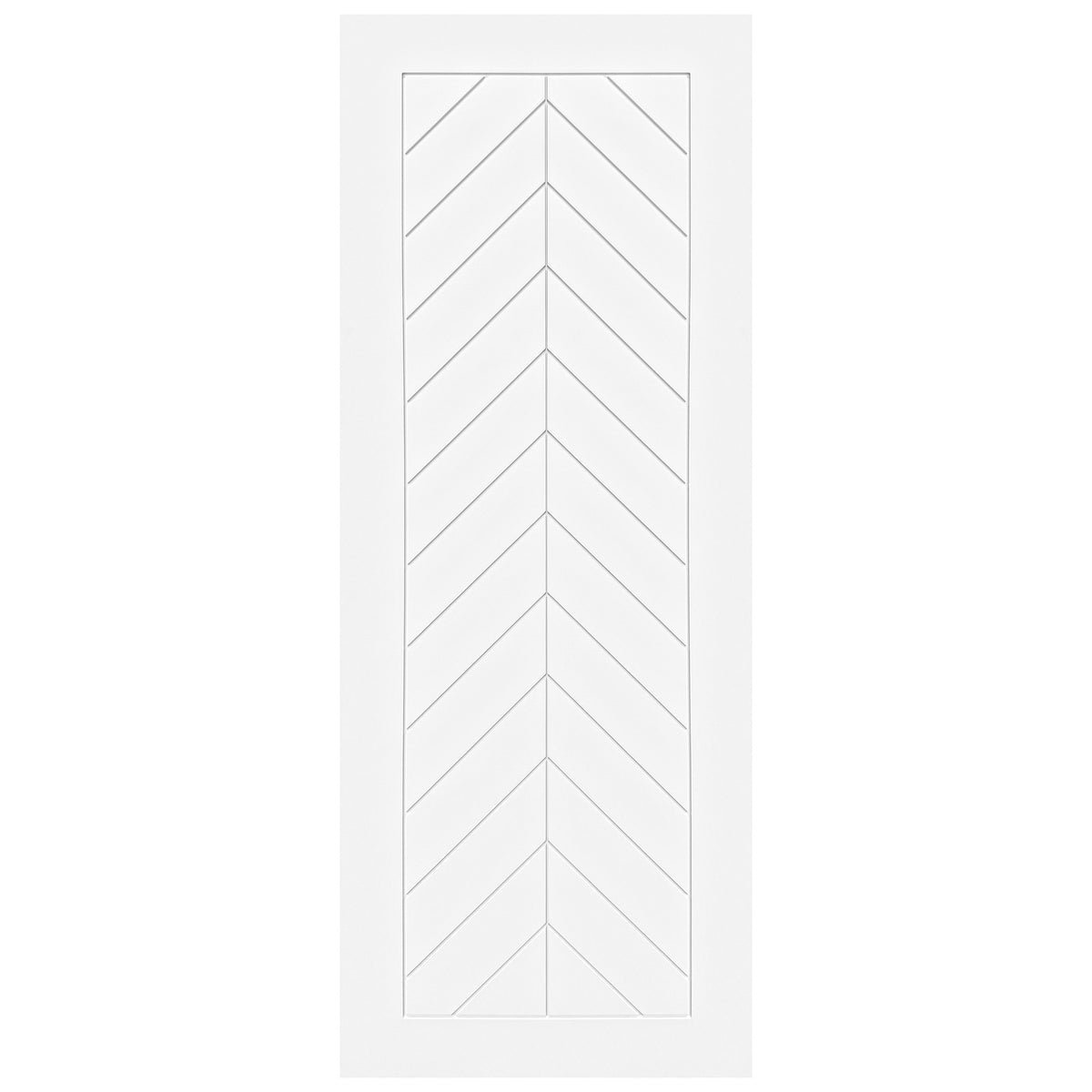 White Internal Primed Chevron Door