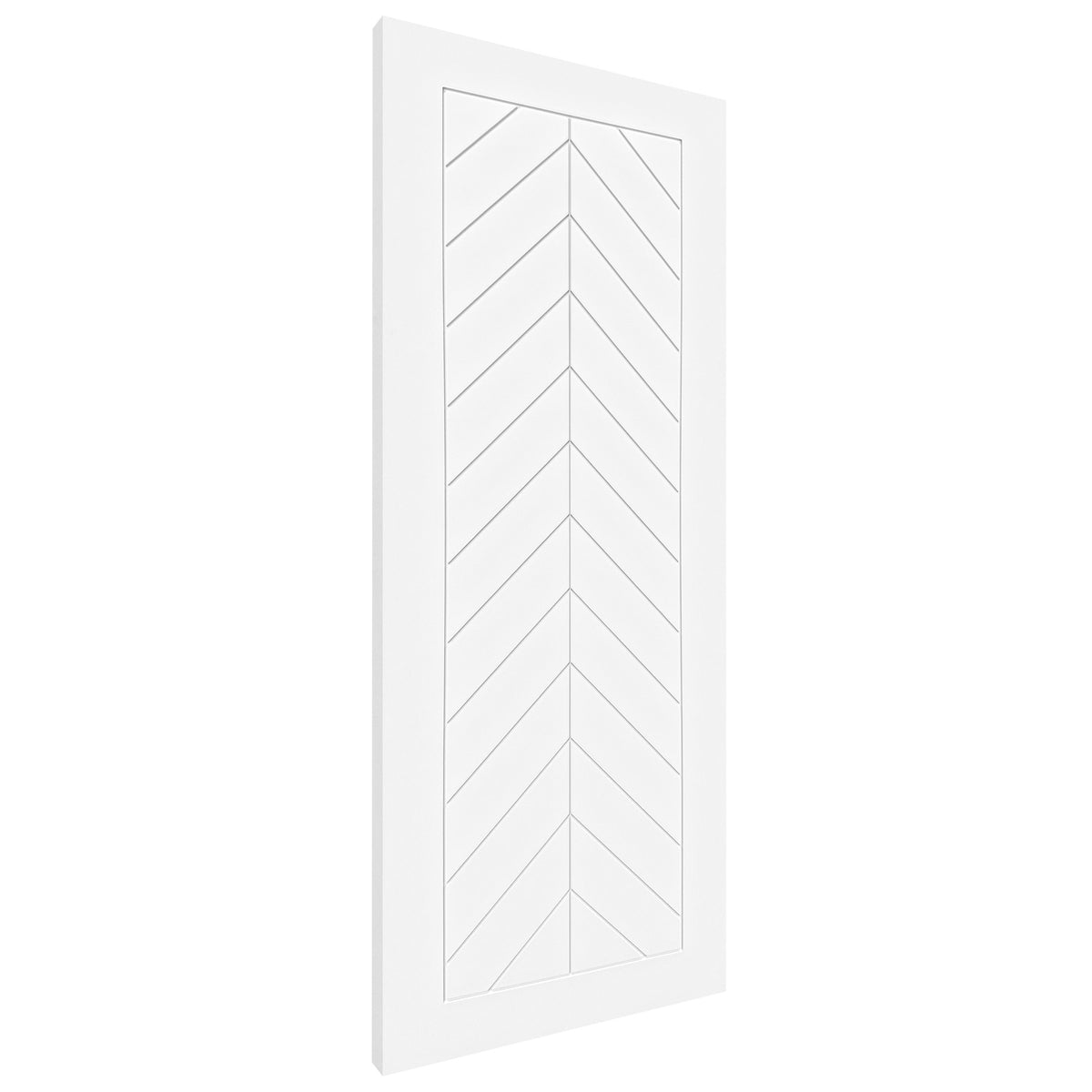 White Internal Primed Chevron Door