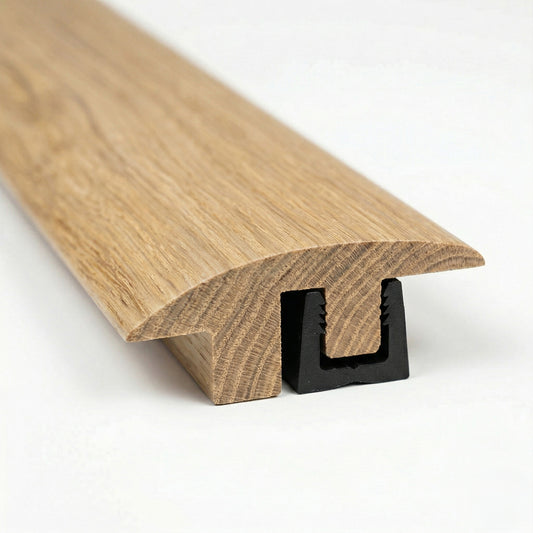 Washed Oak Semi-Ramp Adapting Profile Door Bar 990mm