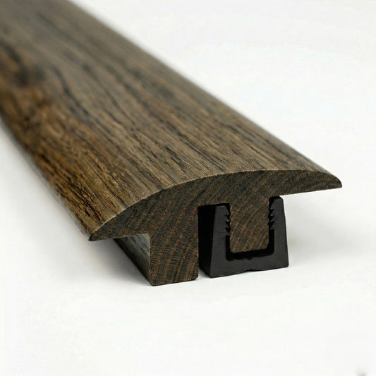 Dark Oak Semi-Ramp Adapting Profile Door Bar 990mm