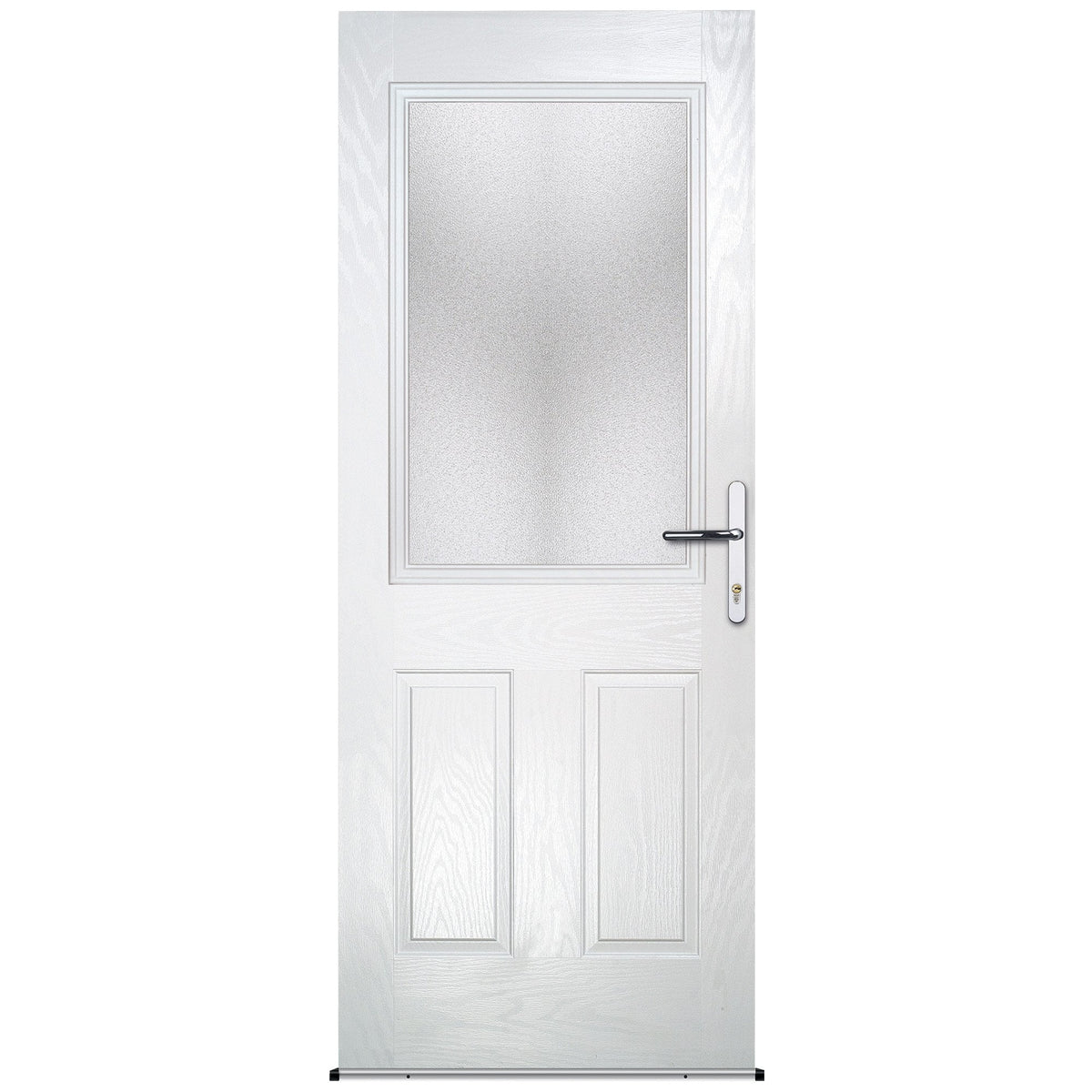 Eaton White Pre-Hung Obscure Glass Composite Front Door Set