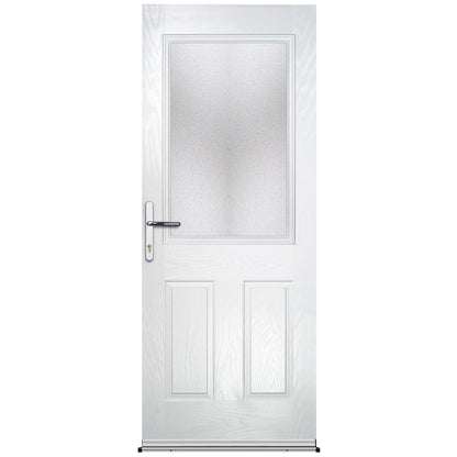 Eaton White Pre-Hung Obscure Glass Composite Front Door Set