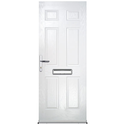 Aden White Pre-Hung Composite Front Door Set