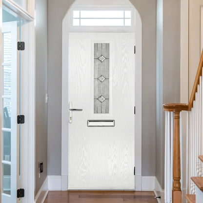 Fergus Blue Pre-Hung Venice Glass Composite Front Door Set