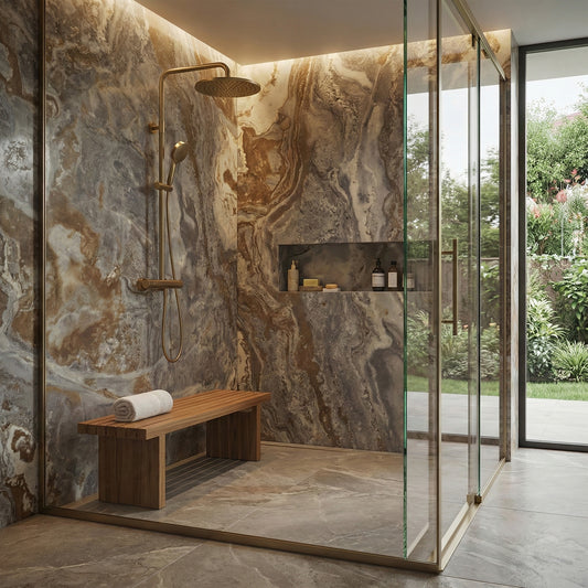 River Marble - PVC Gloss Shower Wall Panel