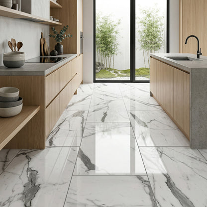 Marble Sarzana - Lustre Stone 8mm High Gloss Laminate Flooring