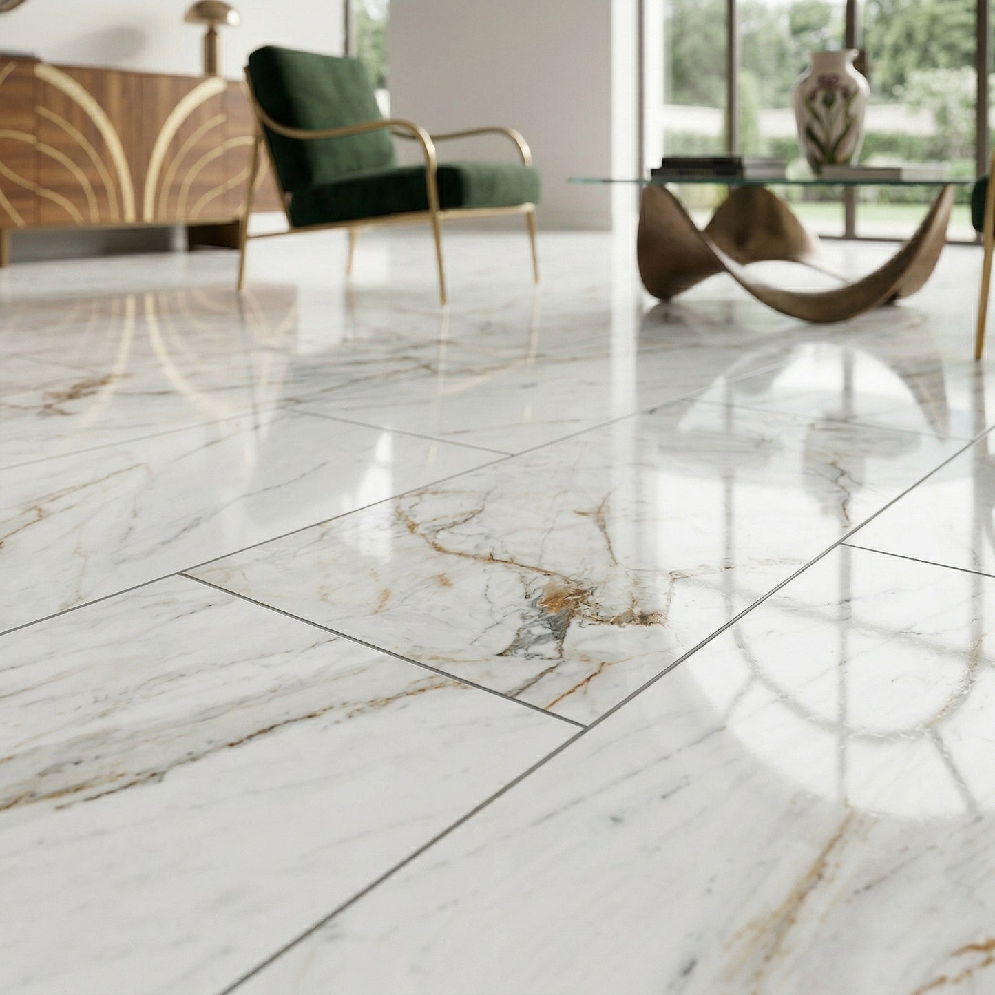 Marble Arcola - Lustre Stone 8mm High Gloss Laminate Flooring