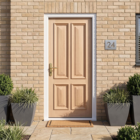 External Hardwood Unfinished Hampstead Raised Mouldings Door