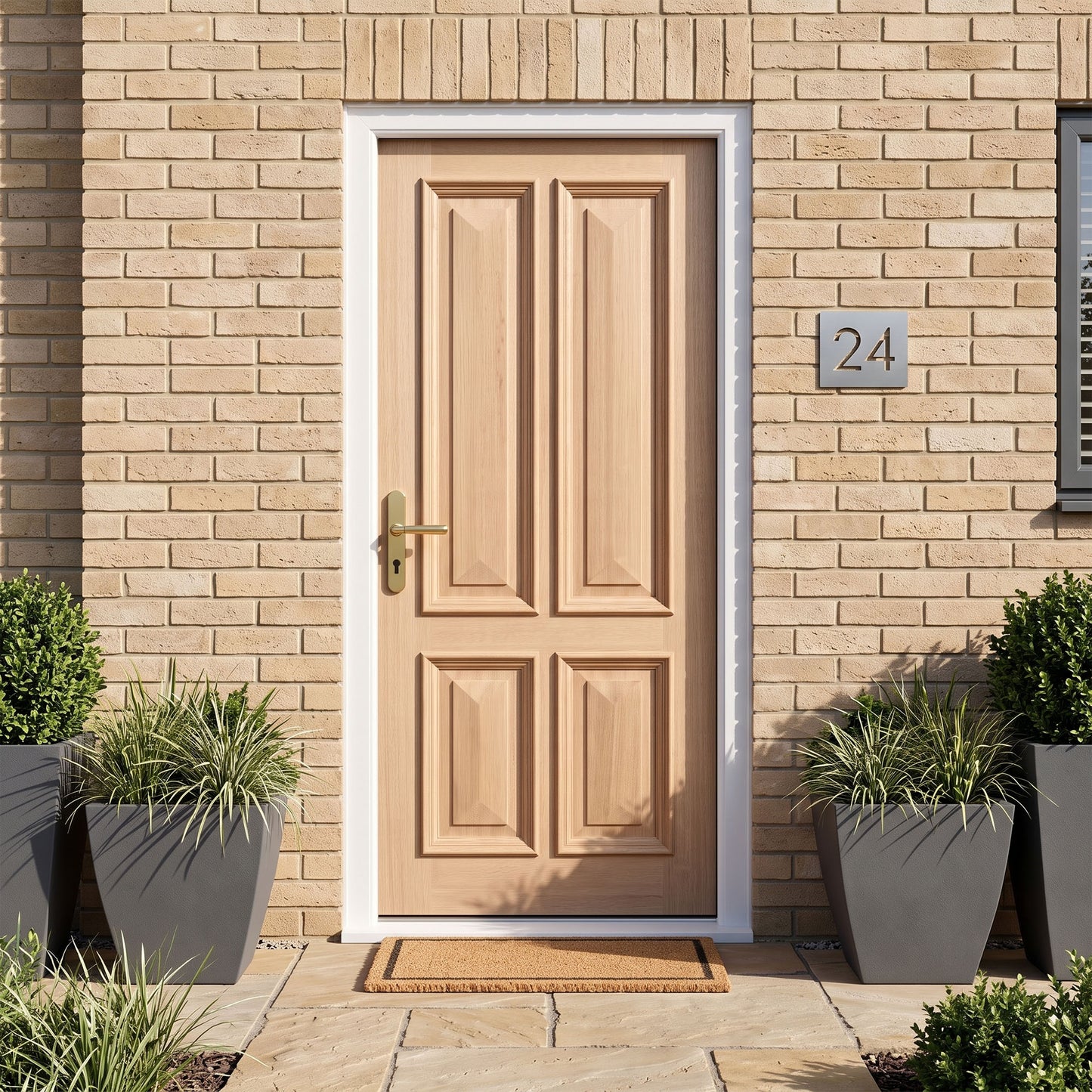 External Hardwood Unfinished Hampstead Raised Mouldings Door